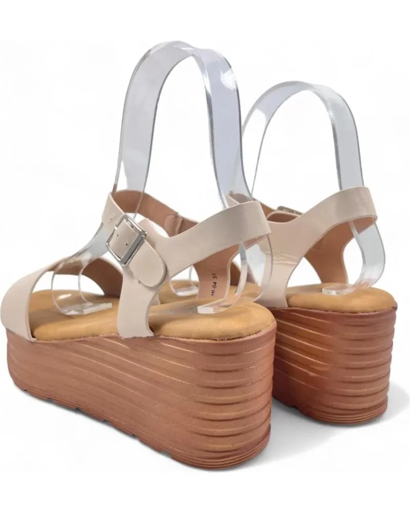Sandalias TIMBOS  de Mujer SANDALIA CUNA PLATAFORMA MUJER 130178  BEIGE
