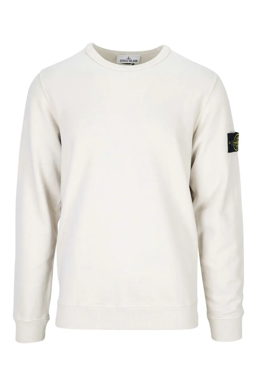 Sudadera blanca con logo lateral parche