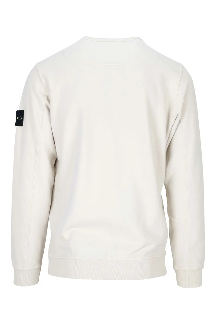 Sudadera blanca con logo lateral parche