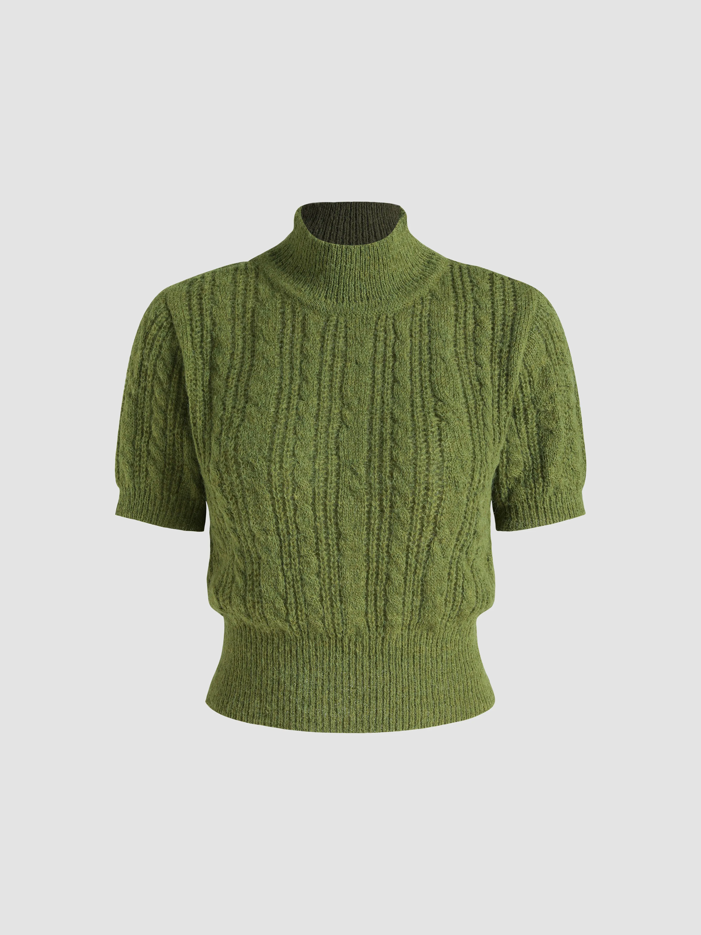  Suéter de Cuello Alto con Textura