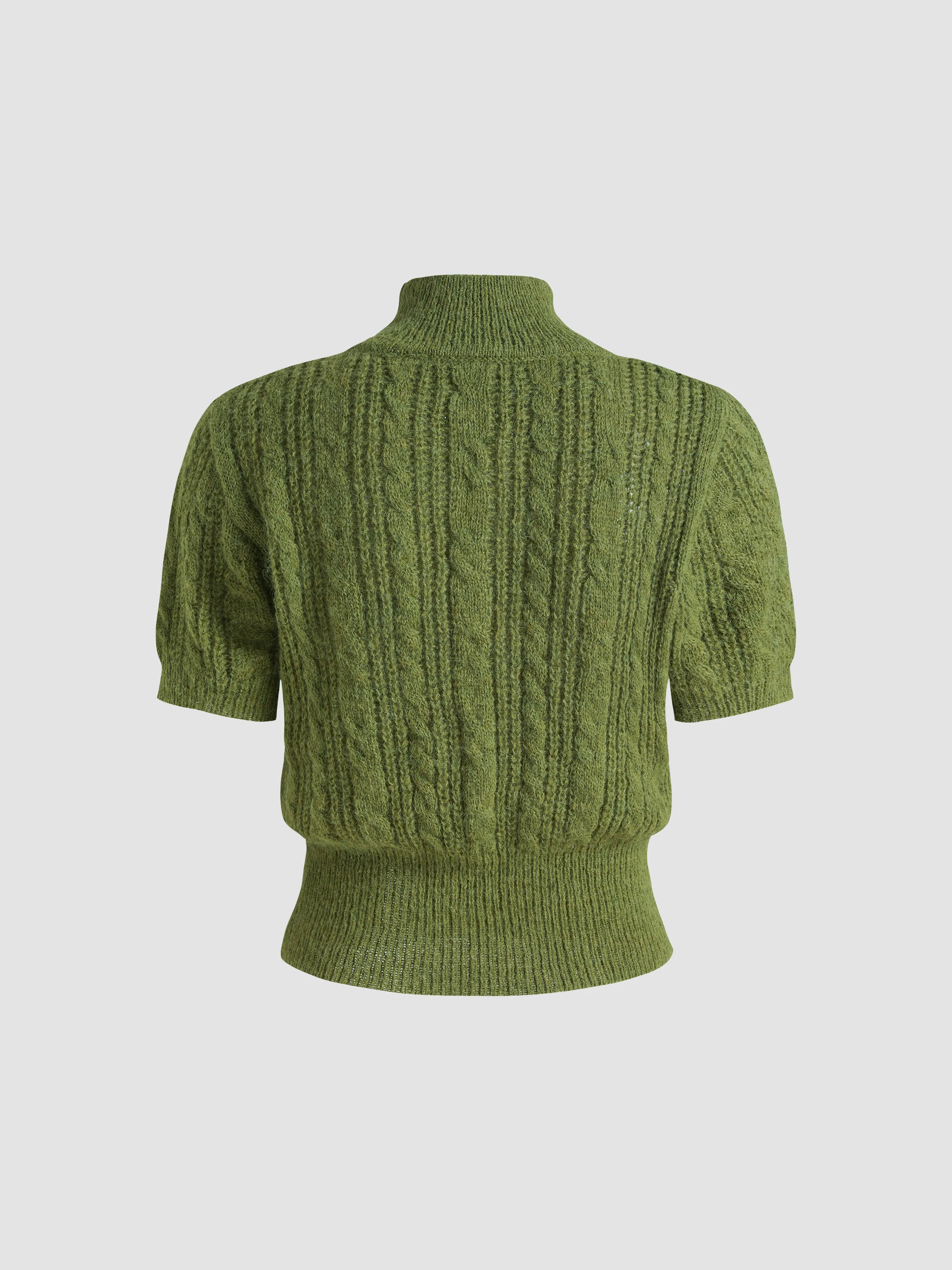  Suéter de Cuello Alto con Textura