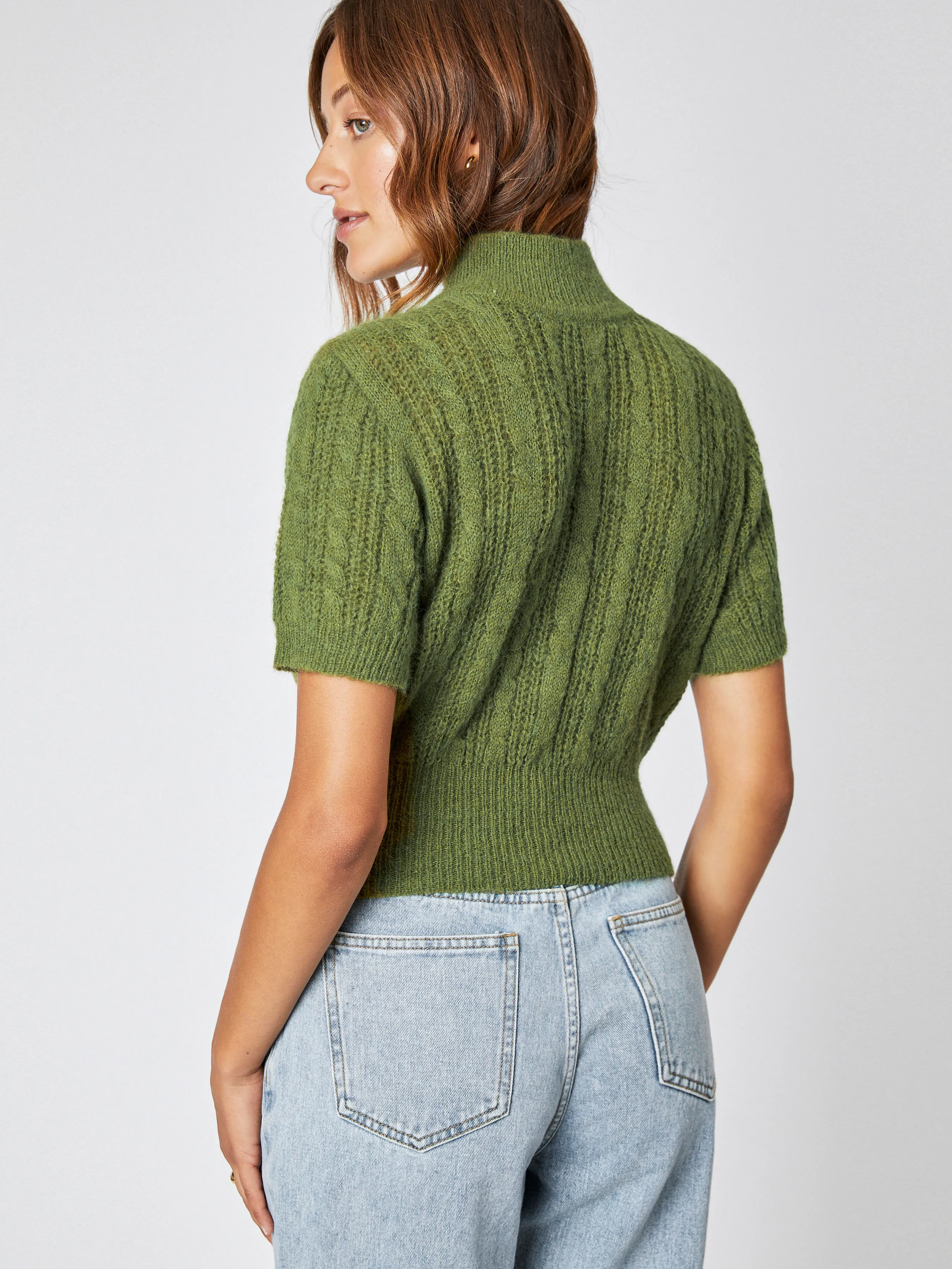  Suéter de Cuello Alto con Textura