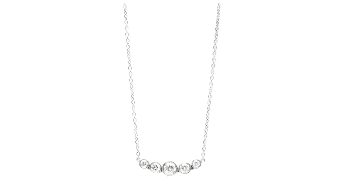 Tiffany & Co Collar graduado Tiffany Jazz Plata 