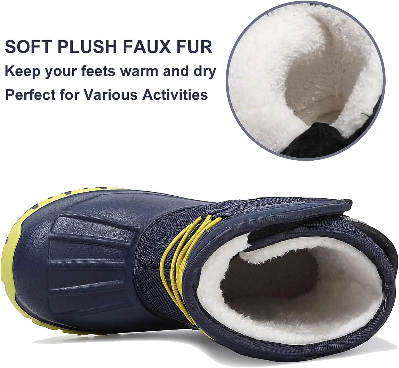 TORISKY BOTAS DE NIEVE PARA NIñOS CALENTAR FORRADOS DE PIEL BOTAS IMPERMEABLES Y ANTIDESLIZANTE INVIERNO BOTAS UNISEXO 2840EU