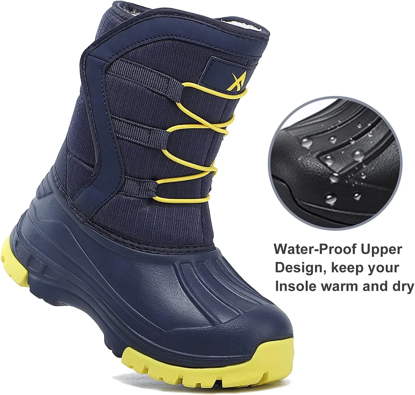 TORISKY BOTAS DE NIEVE PARA NIñOS CALENTAR FORRADOS DE PIEL BOTAS IMPERMEABLES Y ANTIDESLIZANTE INVIERNO BOTAS UNISEXO 2840EU