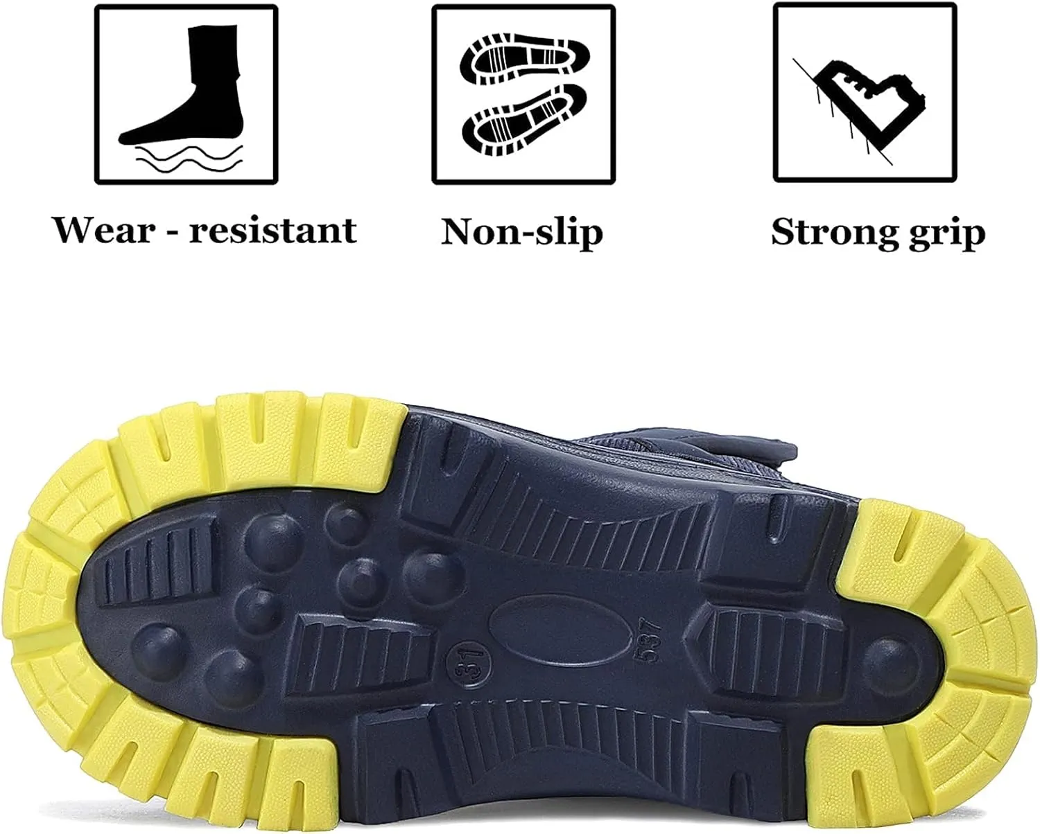 TORISKY BOTAS DE NIEVE PARA NIñOS CALENTAR FORRADOS DE PIEL BOTAS IMPERMEABLES Y ANTIDESLIZANTE INVIERNO BOTAS UNISEXO 2840EU