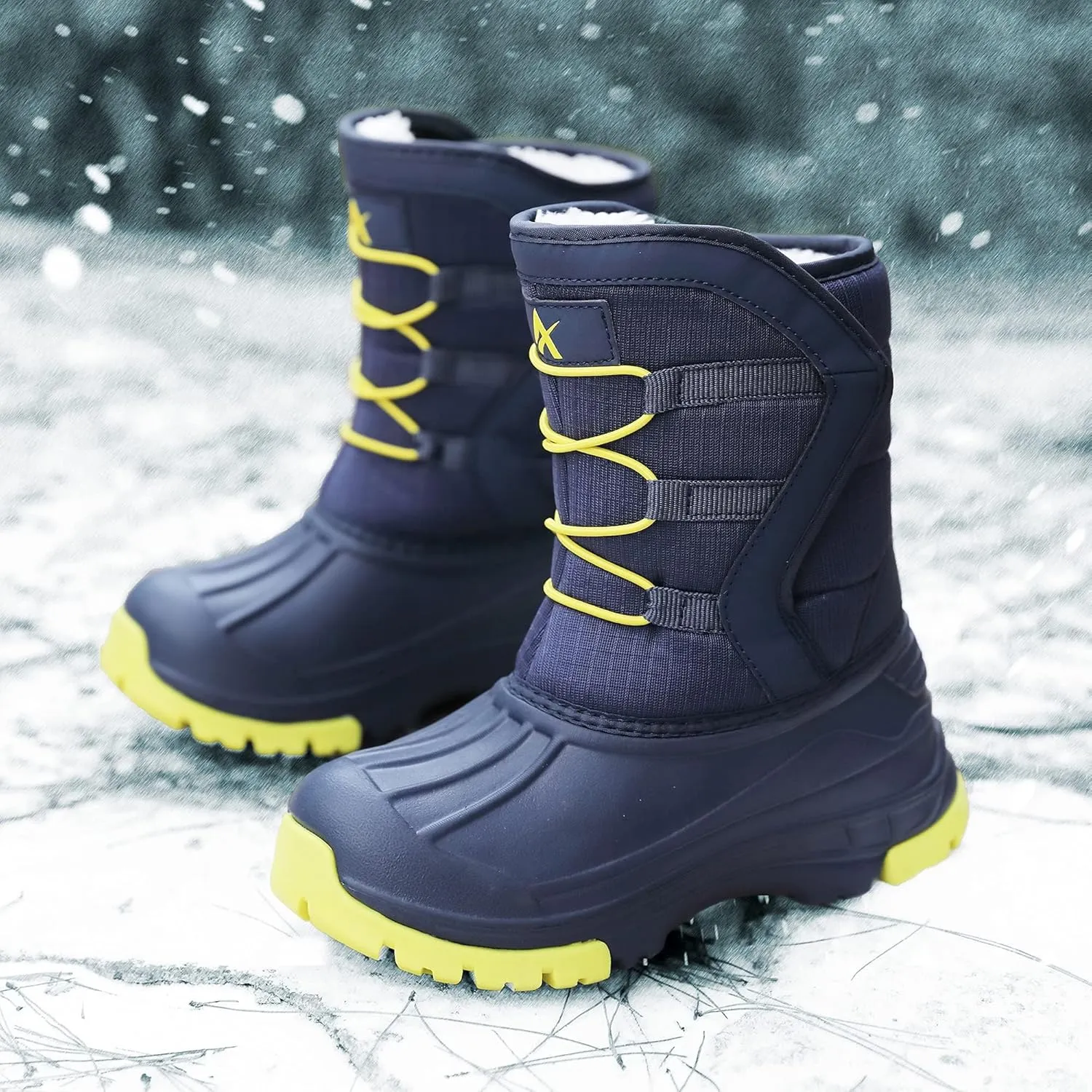 TORISKY BOTAS DE NIEVE PARA NIñOS CALENTAR FORRADOS DE PIEL BOTAS IMPERMEABLES Y ANTIDESLIZANTE INVIERNO BOTAS UNISEXO 2840EU