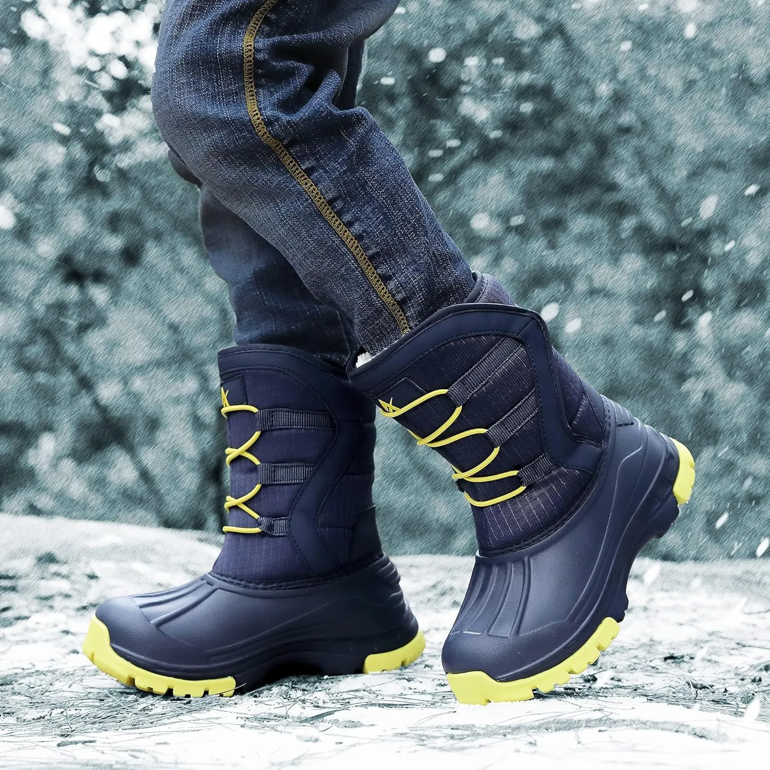 TORISKY BOTAS DE NIEVE PARA NIñOS CALENTAR FORRADOS DE PIEL BOTAS IMPERMEABLES Y ANTIDESLIZANTE INVIERNO BOTAS UNISEXO 2840EU