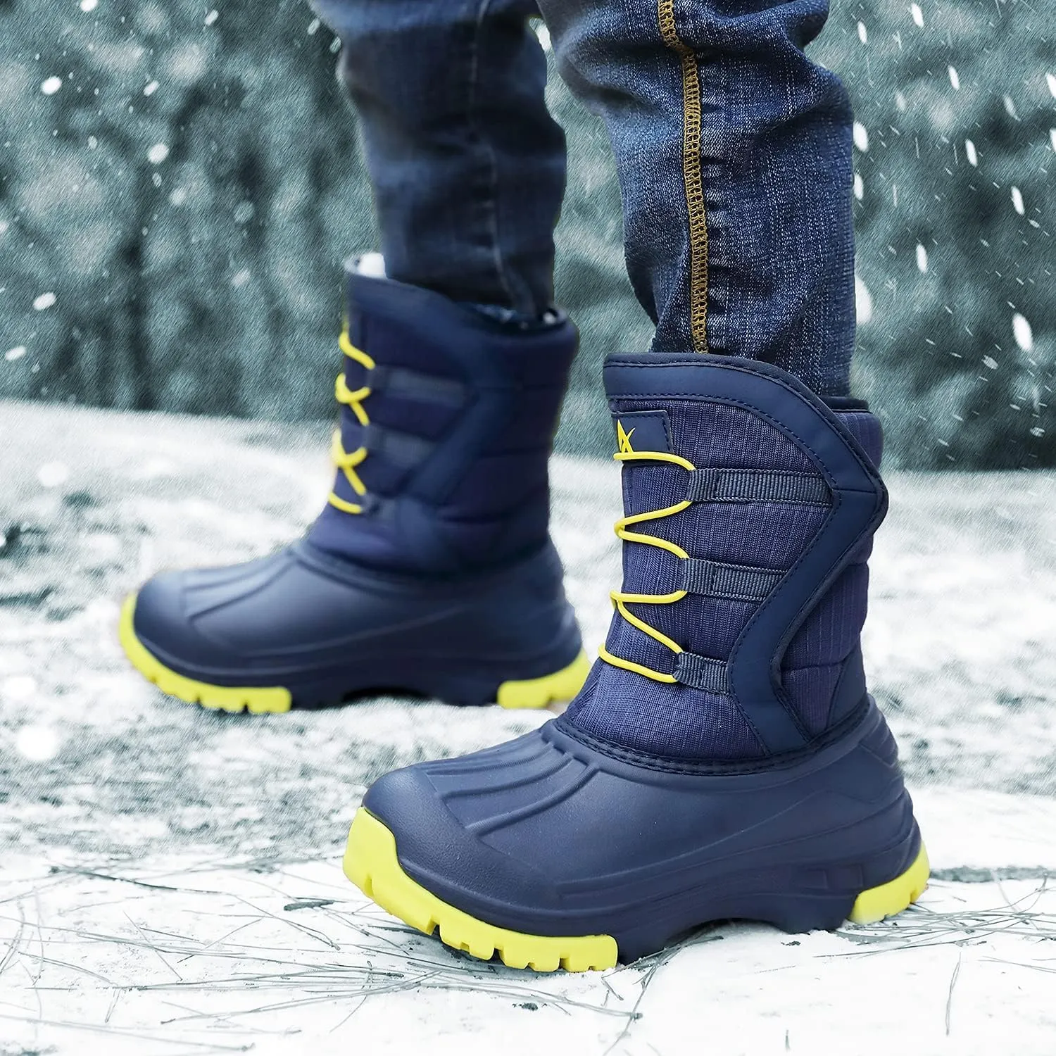 TORISKY BOTAS DE NIEVE PARA NIñOS CALENTAR FORRADOS DE PIEL BOTAS IMPERMEABLES Y ANTIDESLIZANTE INVIERNO BOTAS UNISEXO 2840EU