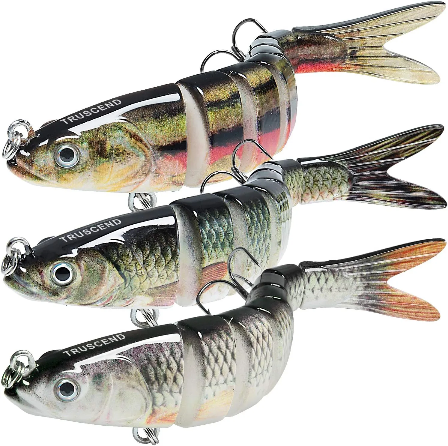 TRUSCEND señuelos de Pesca para Agua Dulce y Salada  Lifelike Swimbait para la Trucha Bass  Lento hundimiento Bass señuelo de Pe