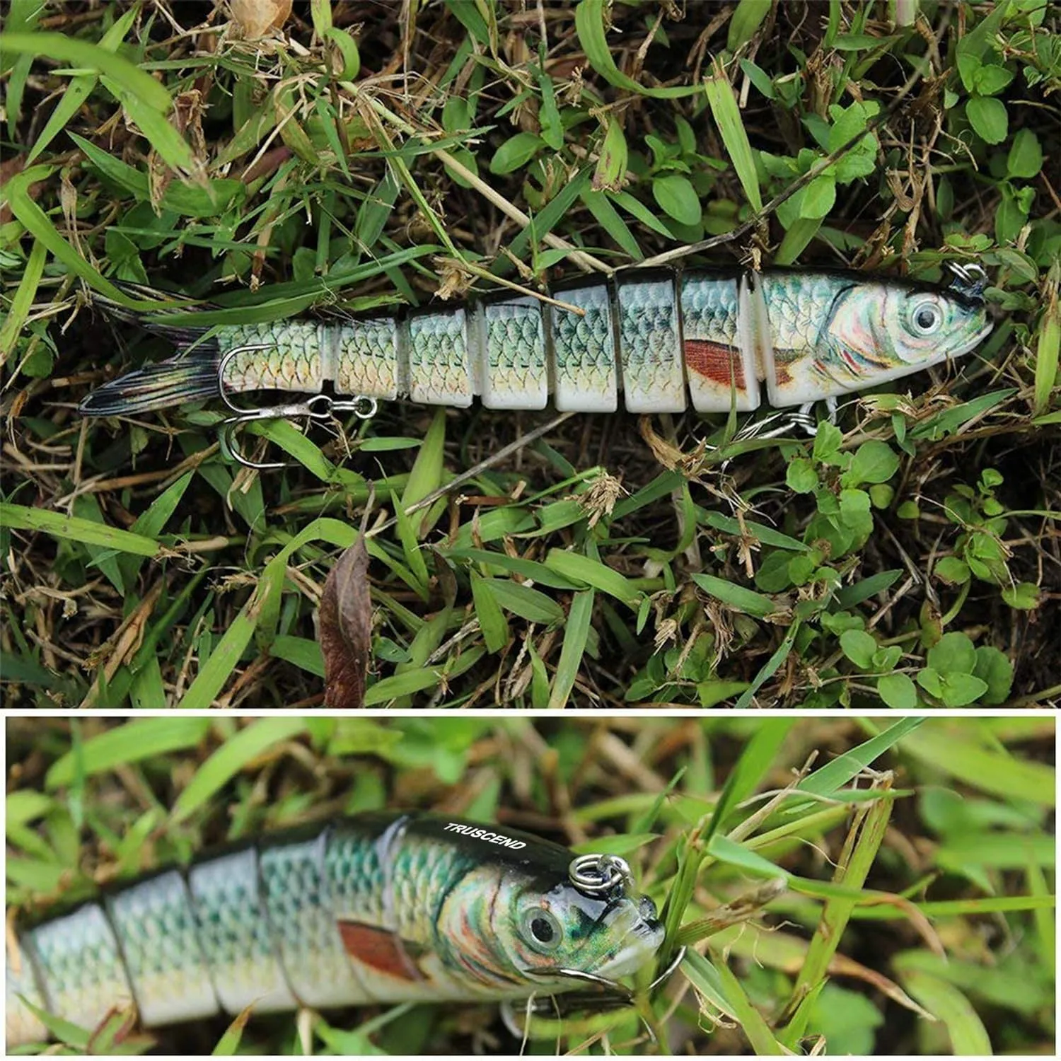 TRUSCEND señuelos de Pesca para Agua Dulce y Salada  Lifelike Swimbait para la Trucha Bass  Lento hundimiento Bass señuelo de Pe