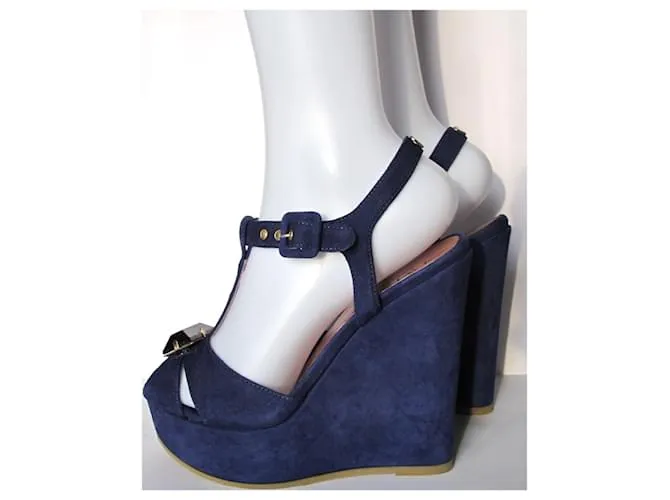Twin Set Sandalias de cuña TWINSET azules 
