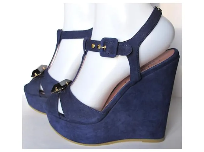 Twin Set Sandalias de cuña TWINSET azules 