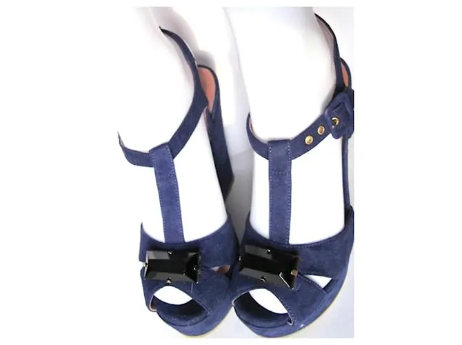 Twin Set Sandalias de cuña TWINSET azules 