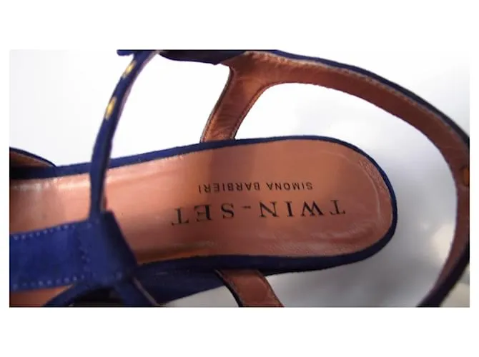 Twin Set Sandalias de cuña TWINSET azules 