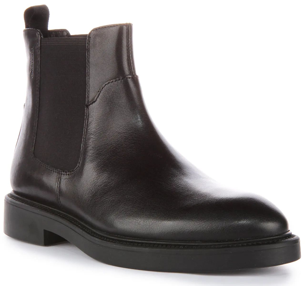 Vagabond Alex W Bota Chelsea de piel para mujer en negro