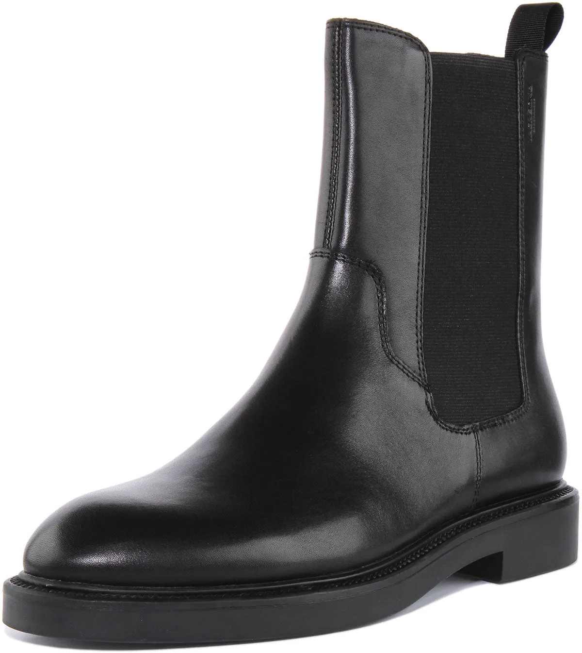 Vagabond Alex W Bota Chelsea de piel para mujer en negro