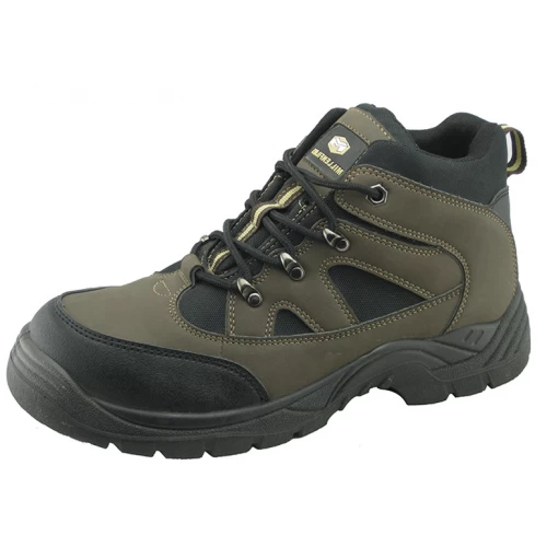 Venta caliente de acero de la marca Miller de la PU nubuck de cuero suela de PU deportes zapato de seguridad