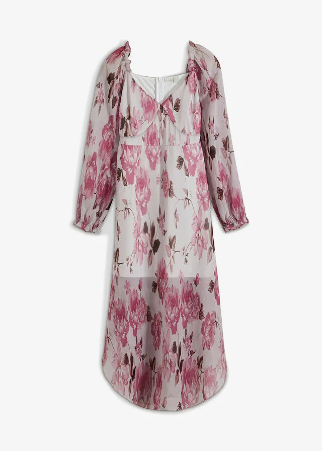 VESTIDO BLANCOROSA DE FLORES