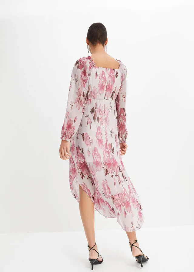 VESTIDO BLANCOROSA DE FLORES
