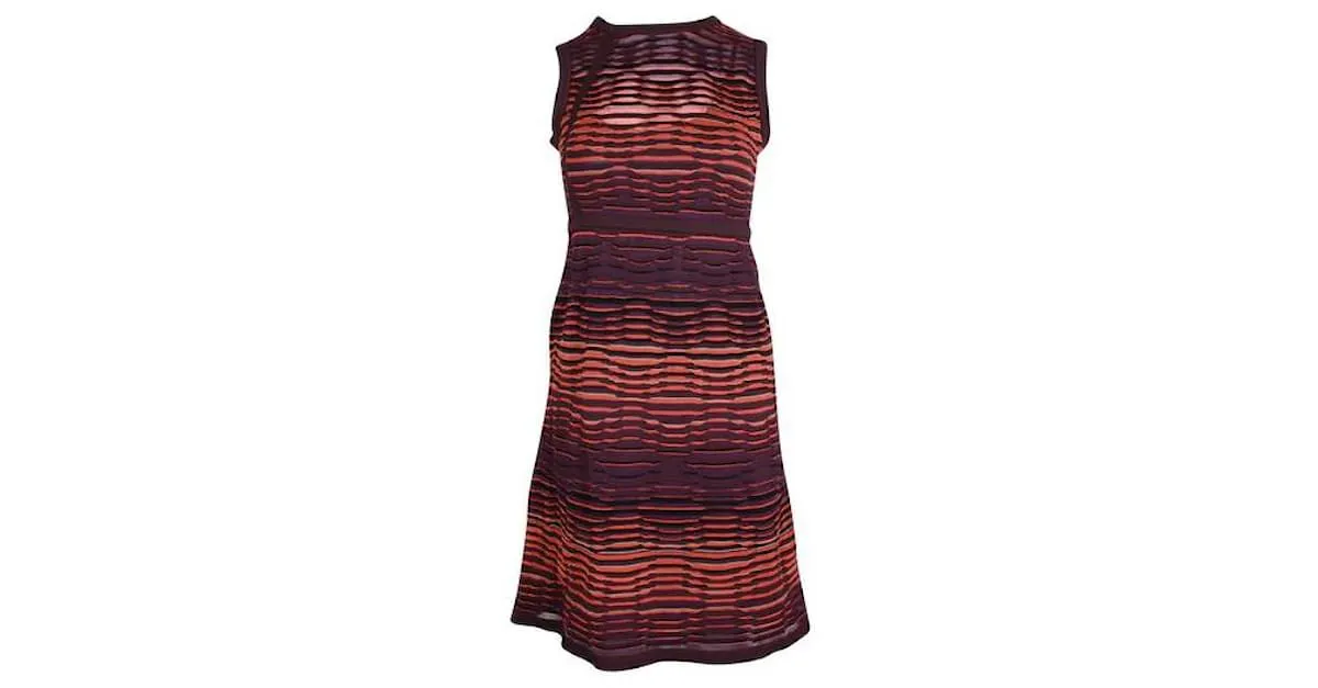 Vestido elástico de rayas multicolor de Missoni 