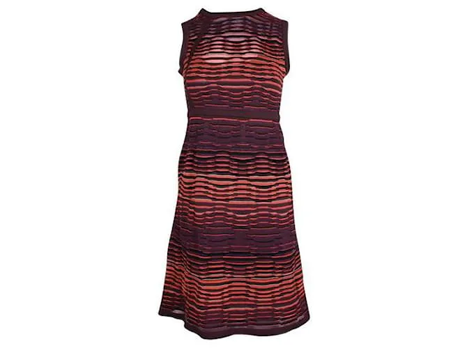 Vestido elástico de rayas multicolor de Missoni 