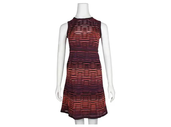 Vestido elástico de rayas multicolor de Missoni 