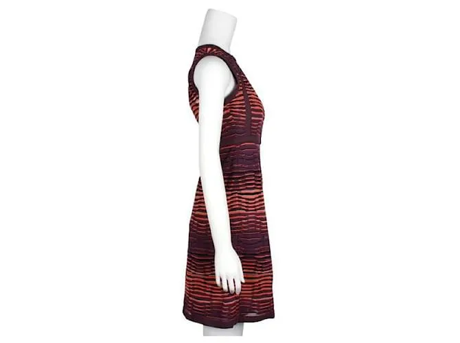 Vestido elástico de rayas multicolor de Missoni 
