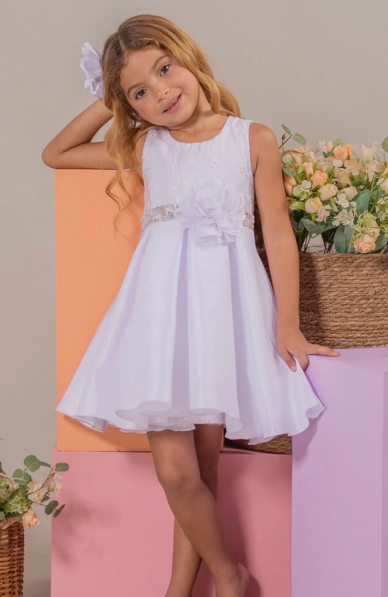 VESTIDO PARA NIñA SOY PAZ  BLANCO