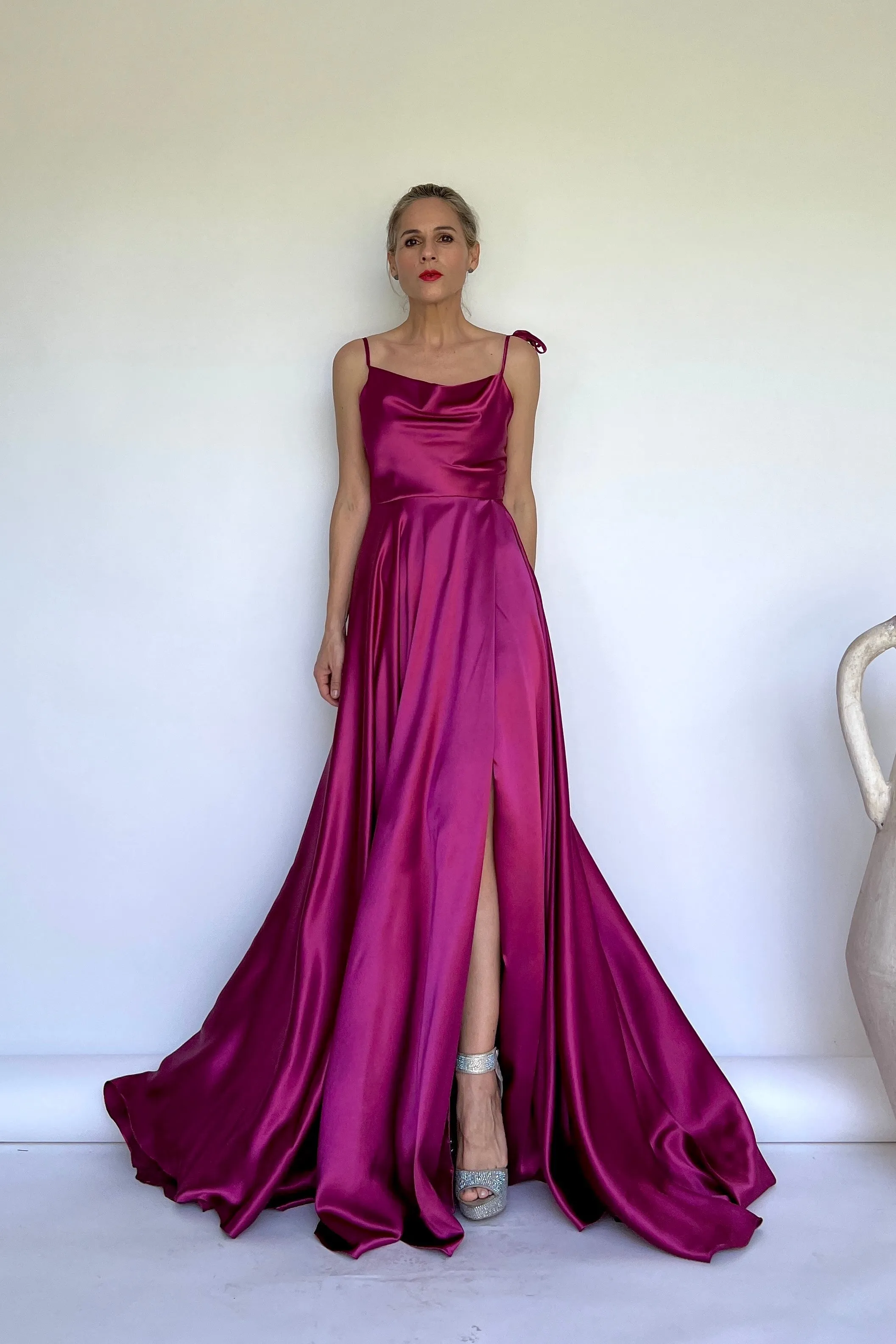 VESTIDO SLIDO SATIN