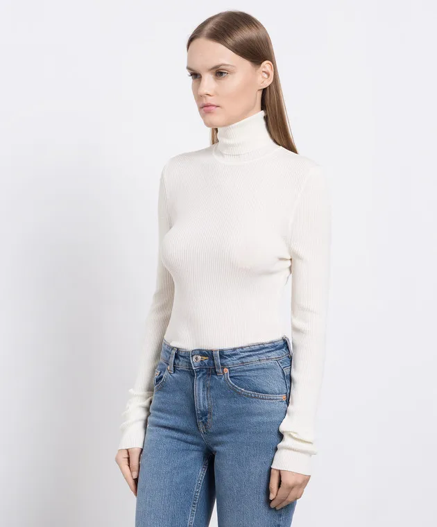 Wolford White turtleneck in wool