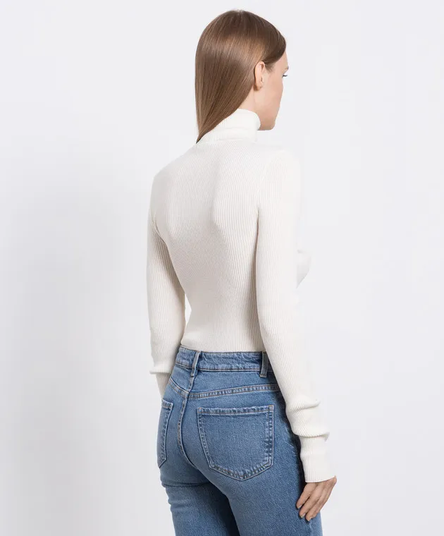 Wolford White turtleneck in wool