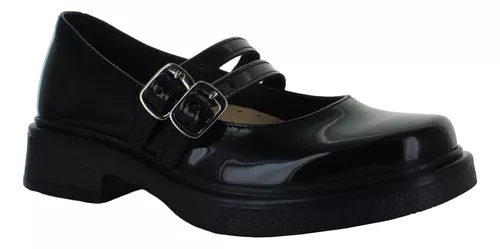 Yuyin Zapato Escolar Vestir Correas Charol Negro Niña 85400