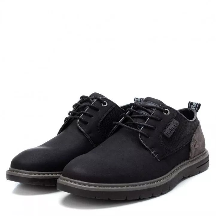 Zapatos vestir Refresh 076533 con talón en serraje gris