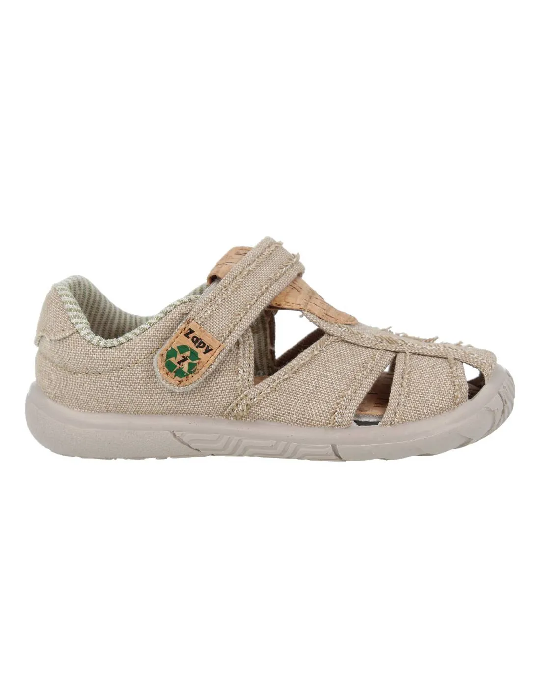 ZAPY  CANGREJERA LONA NIñO TAUPE